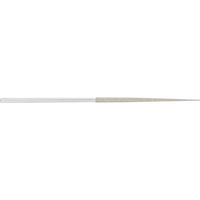 A silver and grey ballpoint pen refill with a fine tip and metal body. It is typically used for writing.