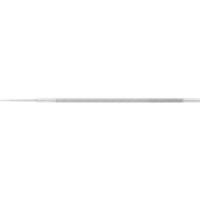 Metal screw with knurled handle in close-up, horizontal orientation.