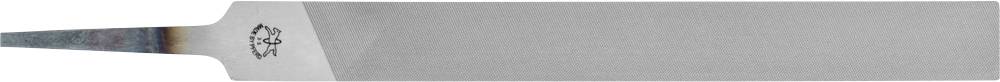 A uniformly grey forging tool with a narrow, flat-drawn body and a tapering point.