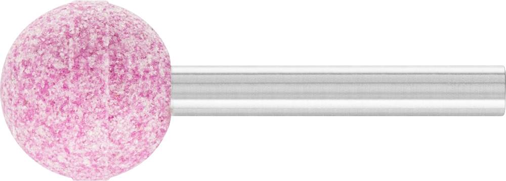 Grinding cone with a pink grinding hood on a silver stem, used for polishing or grinding surfaces.
