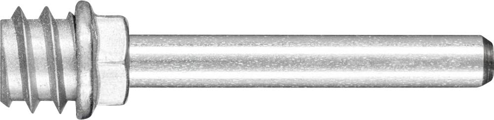A silver metal rod with a threaded end, used for fixing or connection purposes in construction projects.