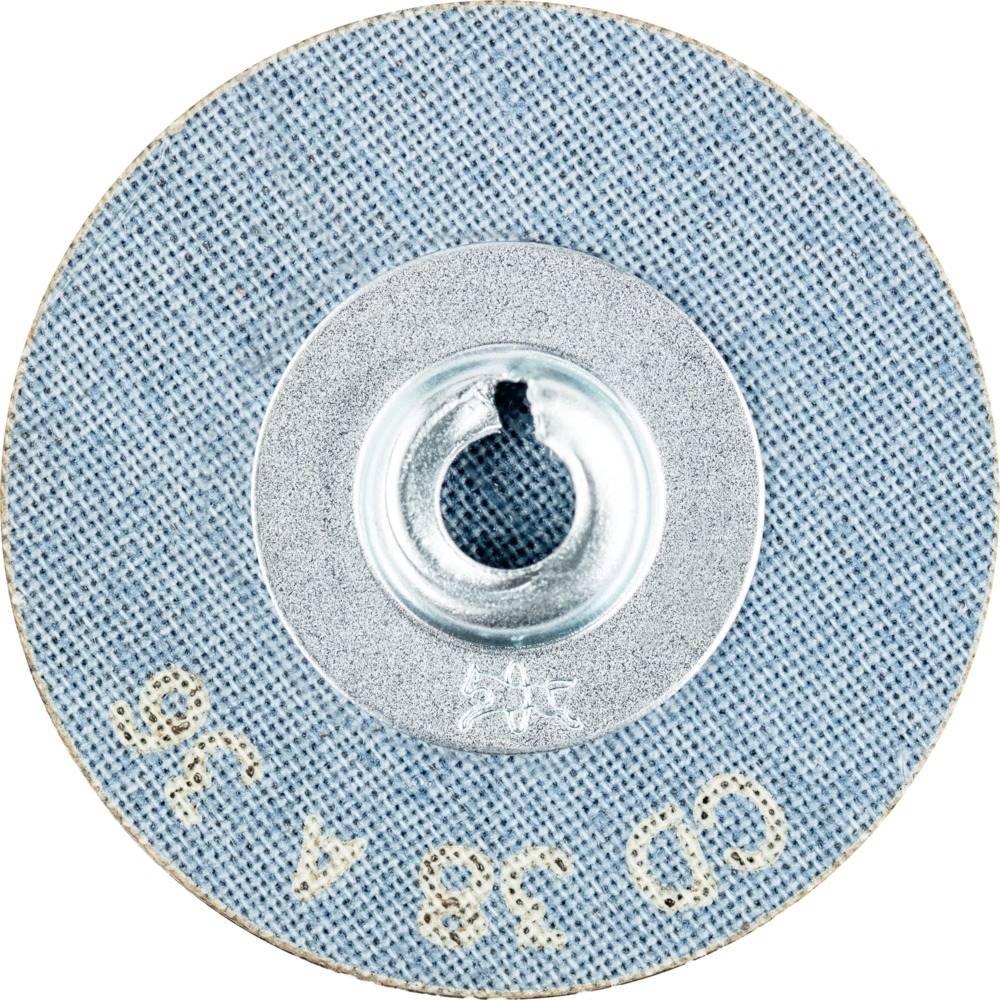 A round blue grinding disc with the inscription 'CD 38 A 36' on the front.