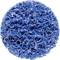 A blue, round scouring pad with a dense, tangled structure, suitable for cleaning surfaces.