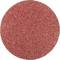 Red grinding wheel pad with rough texture and circular shape, suitable for grinding work.