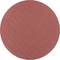 Circular red sandpaper sheet, smooth in texture.