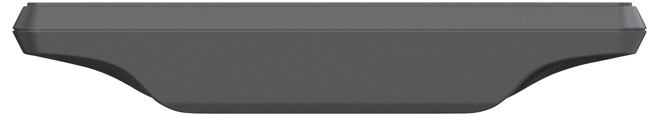 Grey, rectangular box with rounded corners.