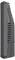 Grey, vertical object with narrow, regular openings along one side, resembling a modern radiator or ventilation element.