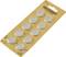 A blister pack with ten button cell batteries 'Voltcraft CR2016', 3.0 V, 80 mAh, suitable for small electronic devices.