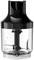 A black, electric blender with a transparent container, with sharp blades visible inside.