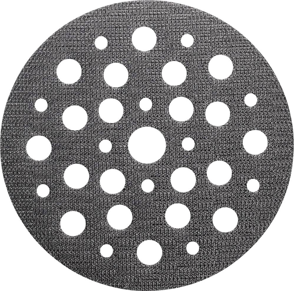 Round grinding disc with multiple holes for efficient grinding and dust extraction. Surface structures clearly visible.
