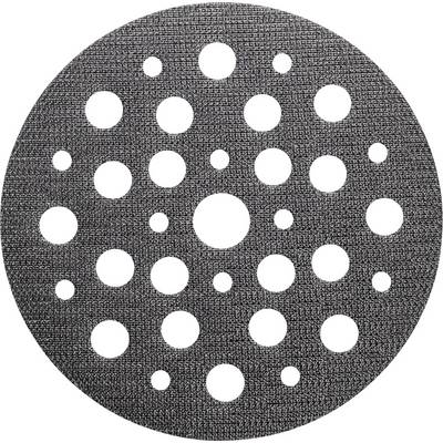 Round grinding disc with multiple holes for efficient grinding and dust extraction. Surface structures clearly visible.