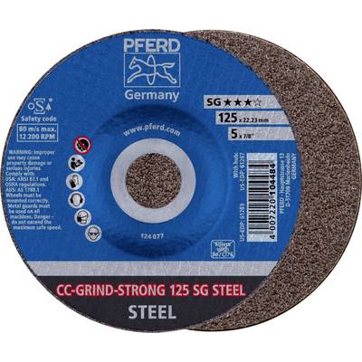 PFERD 64181125 CC-GRIND-STRONG 125 SG STEEL Grinding disc Diameter 125 mm Bore diameter 22.23 mm  10 pc(s)