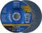 Grinding Disc 'PFERD POLIFAN', PSF Z60 for Steel and Stainless Steel, Diameter 150 mm, Warning Notices and Technical Data Printed.