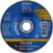 Grinding disc with brand logo, safety code, and usage-related warning notices. Diameter: 150 mm, thickness: 6 mm, grit: Z60.