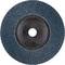 Grinding wheel with blue, radially arranged grinding blades and a black centre, used for material removal and surface processing.