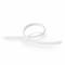 A flexible white LED strip in a looped shape on a white background. Suitable for lighting applications.