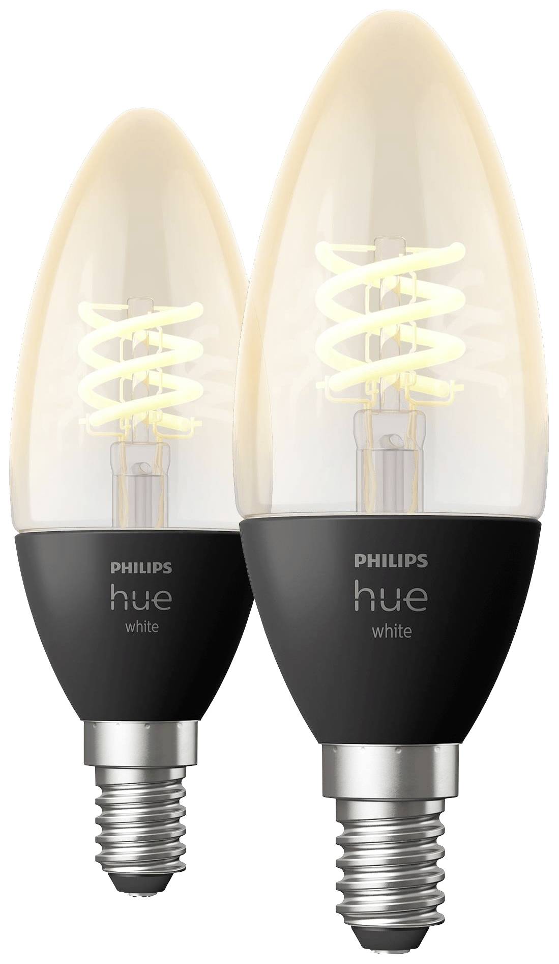 Hue LED light bulb (pack of 2) 871951430221100 EEC: G (A - G) Hue White E14 Kerze Doppelpack Filament 2x300lm E14 9 W Warm white EEC: G (A - G)