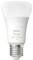 LED light bulb 'Philips Hue White Ambiance', Model 1100, with standard screw fitting and white casing. Ideal for smart lighting.