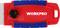 A red and blue compact colour scraper with the white text 'WORKPRO' on the surface, blade on the left, handle visible.
