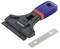Hand scraper with blue handle and removable blade, suitable for removing paint or dirt from smooth surfaces.