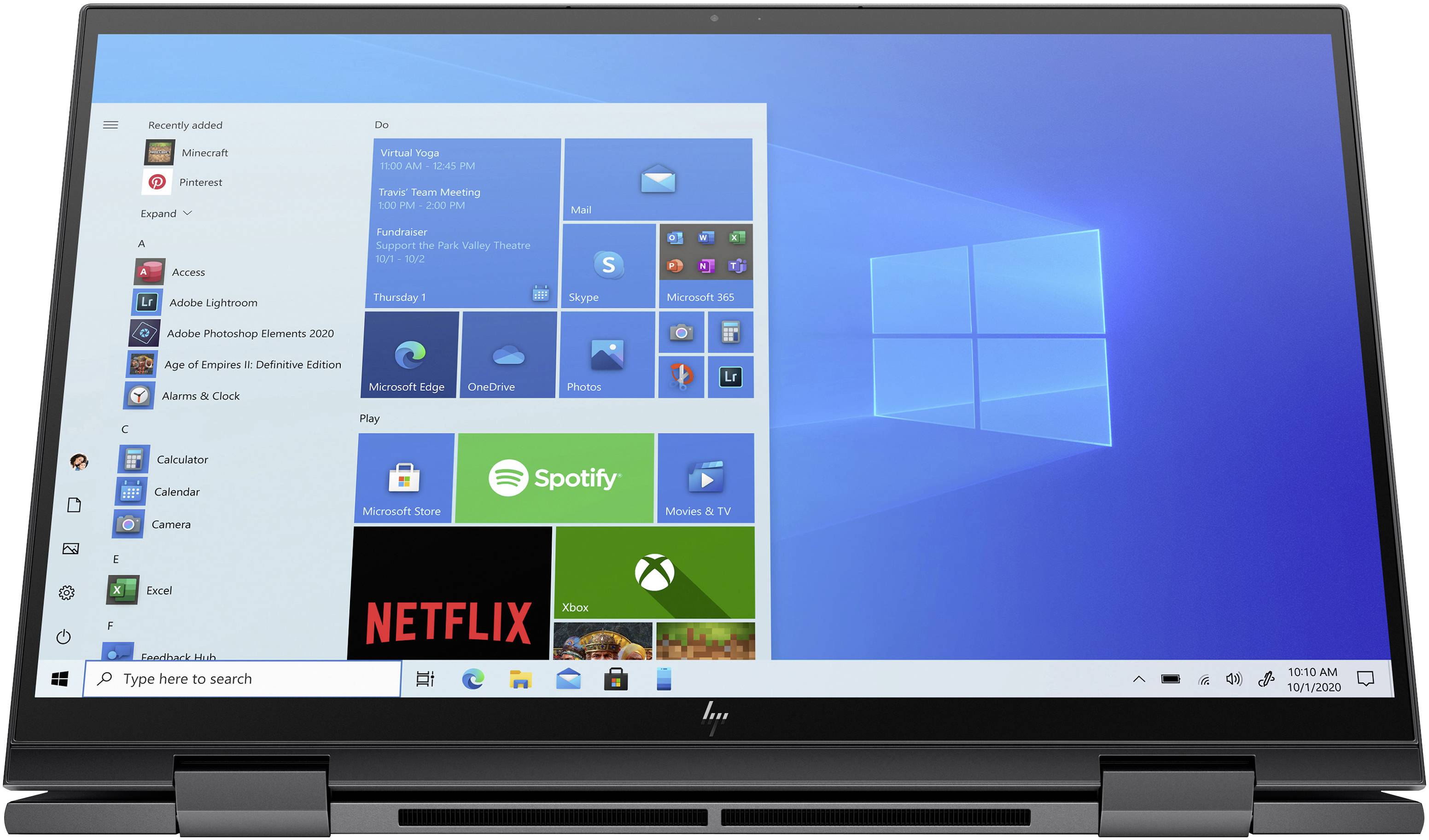 HP 2-in-1 laptop / tablet 39.6 cm (15.6 inch) Full HD AMD Ryzen 5 5500U 8 GB RAM 512 GB SSD AMD Radeon Graphics Black 4K-6