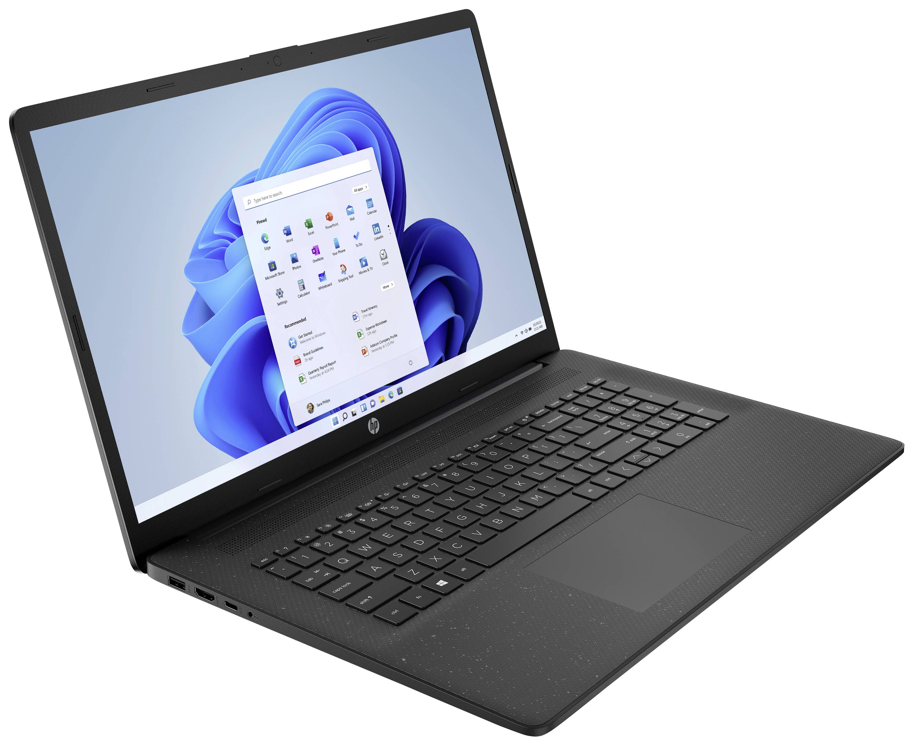 HP Laptop 17-cp0433ng 43.9 cm (17.3 inch) HD+ AMD Ryzen 3 5300U 8 GB RAM 512 GB SSD German, QWERTZ Black 4K582EA#ABD-5