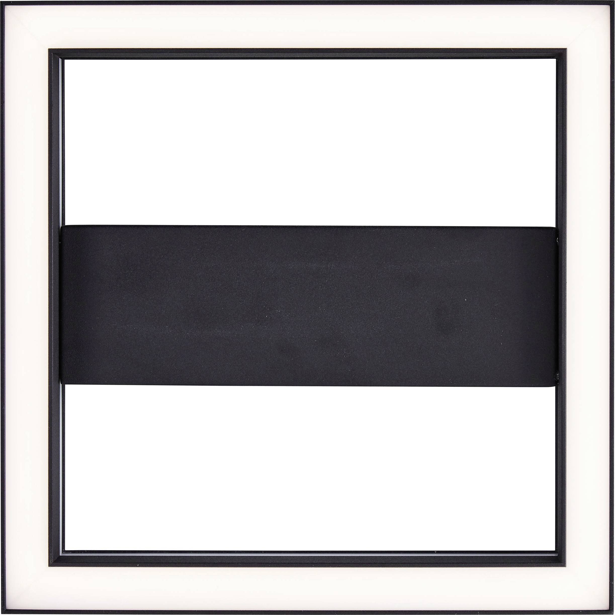 A modern square frame with a light border and a wide black band in the centre on a white background.
