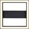 A square picture frame with a wide, black, horizontal central stripe. The background is white.