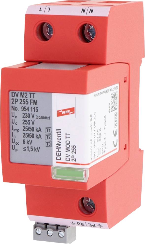 DEHN 954115 DV M2 TT 2P 255 FM Lightning conductor 50 kA 1 pc(s)-0