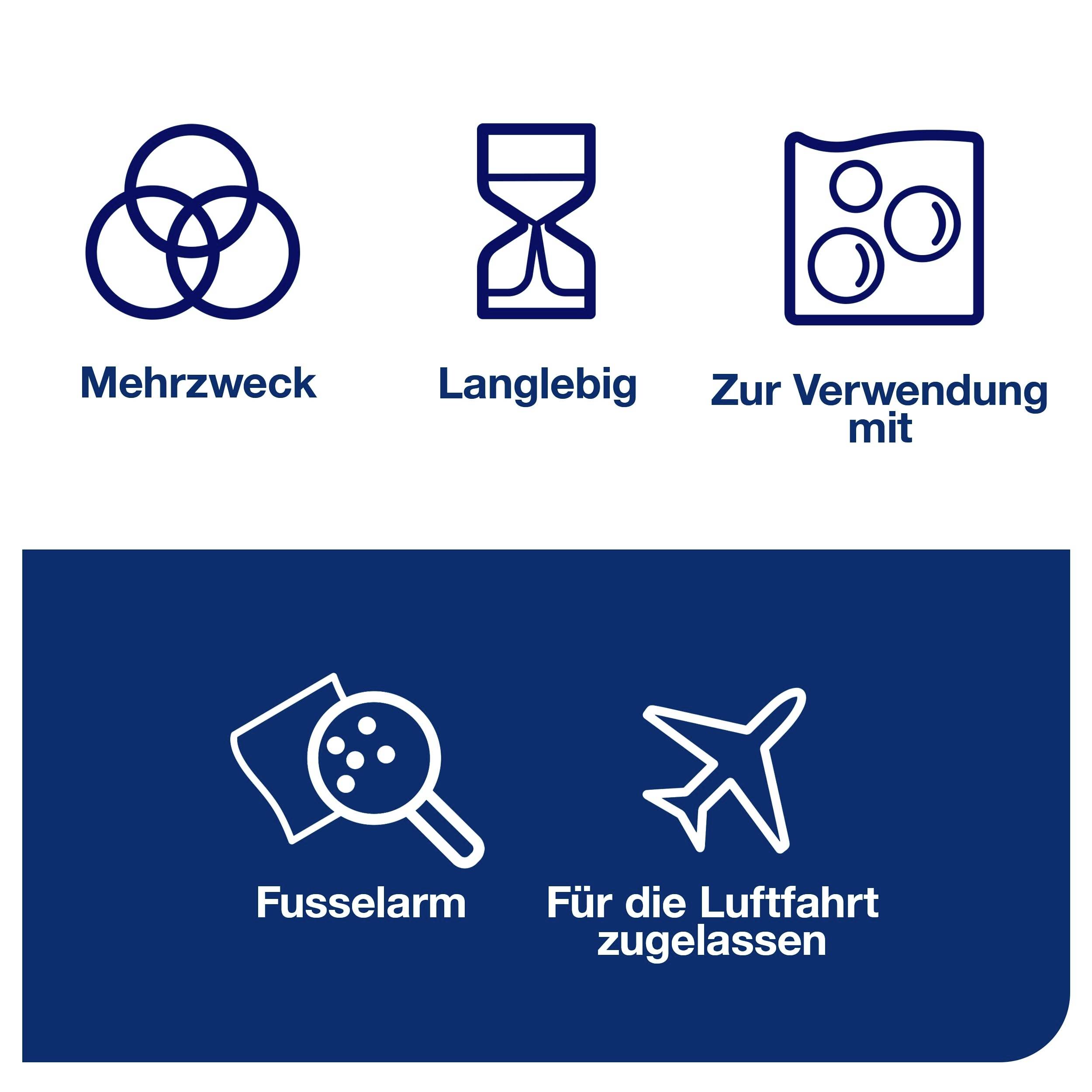 'Multipurpose, durable, for use in aviation; lint-free.'