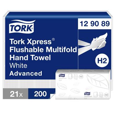 TORK 129089 Xpress® Paper towels (L x W) 24 cm x 21.3 cm White  21 pc(s)