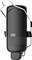 A black soap dispenser mounted on a wall, with the Tork logo in the centre.