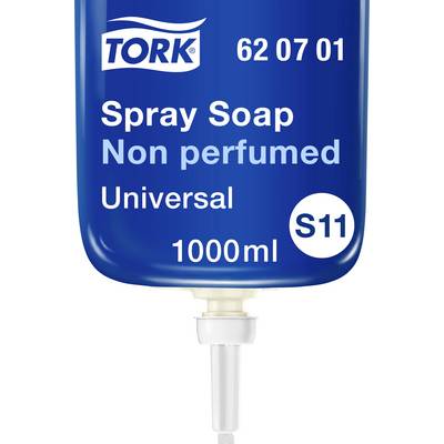 Soap Dispenser Label: 'Spray Soap Unscented, Universal, 1000ml, S11, Tork, 62 07 01'