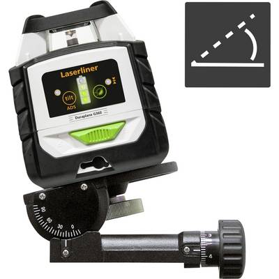 A digital inclinometer with an LCD display shows the angle. Next to it is a symbol featuring a semicircular measuring instrument.