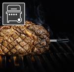 Wireless thermometer for measuring the core temperature of different types of meat, poultry and fish