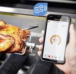 Wireless thermometer for measuring the core temperature of different types of meat, poultry and fish