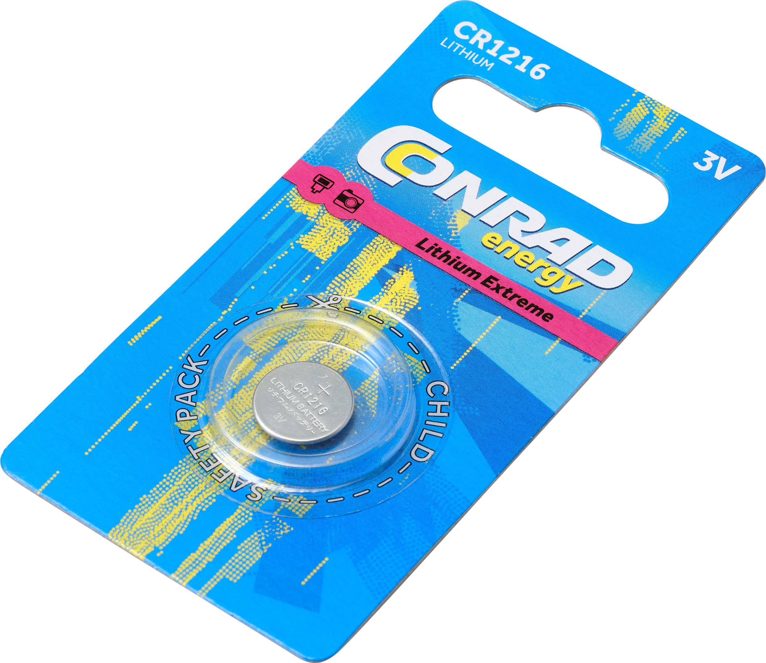 Conrad energy Button cell CR 1216 Lithium 25 mAh 3 V 1 pc(s)-0