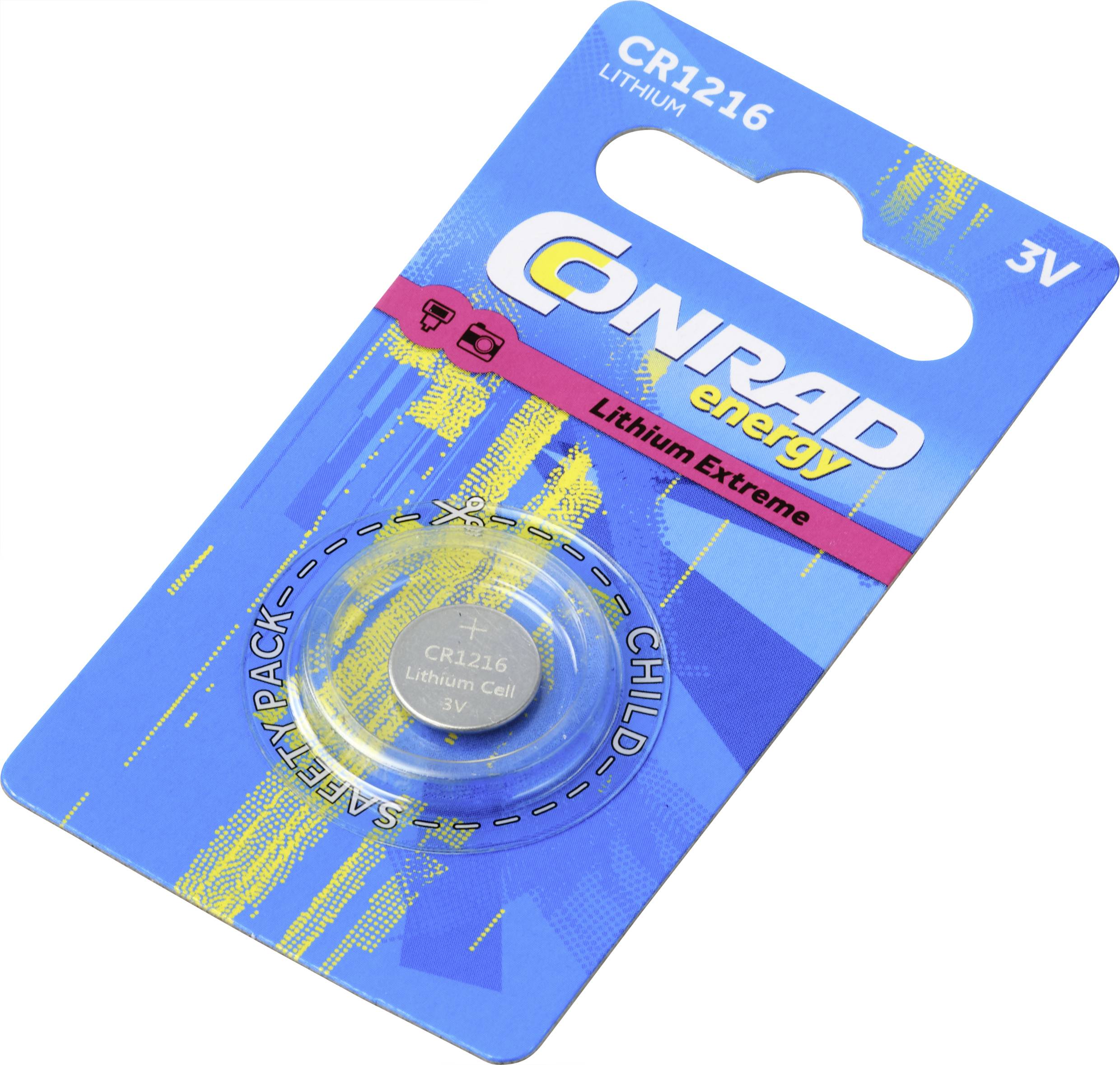 Conrad energy Button cell CR 1216 Lithium 25 mAh 3 V 1 pc(s)-6