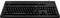 Black computer keyboard with German QWERTZ layout, brand name in the top left corner. Standard key arrangement, no additional special keys.