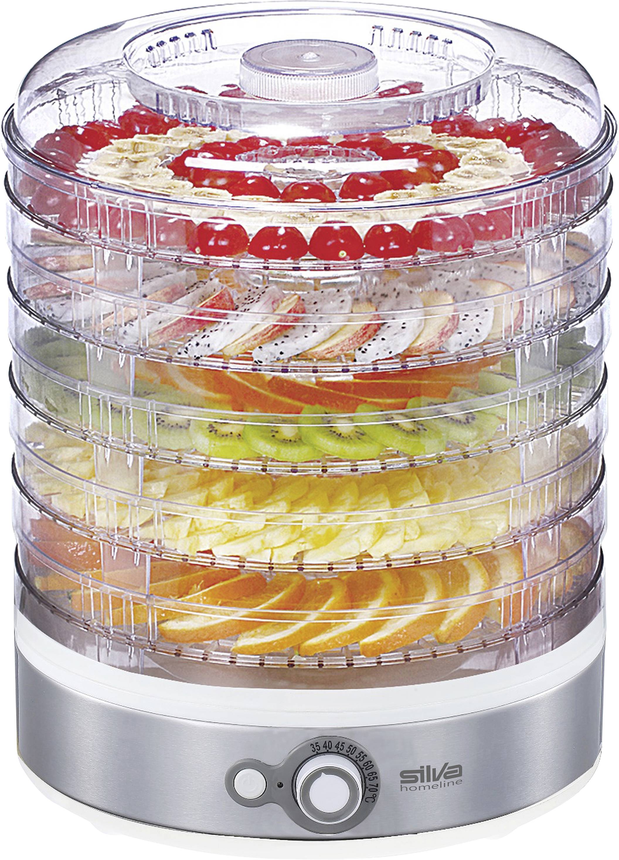 Image of Silva Homeline DA 401 inox 427000 Food dehydrator White, Inox finish