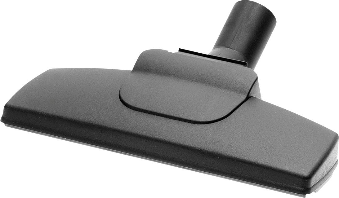 Plastic floor nozzle for a vacuum cleaner in black, suitable for carpets and hard floors.