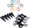 'Cable Management Kit with colourful cable clips, black cable holders and cable ties. For efficient cable organisation.'
