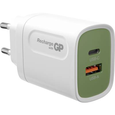 GP Batteries GPWC20WPWHUSB174 USB charger  Mains socket  No. of outputs: 2 x USB, USB-C® socket 