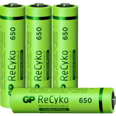 GP Batteries GPRCK65AAA570C4 AAA battery (rechargeable) NiMH 650 mAh 1.2 V 4 pc(s)