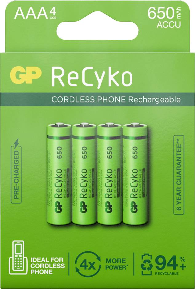 GP GPRCK65AAA570C4 AAA battery (rechargeable) NiMH 650 mAh 1.2 V 4 pc(s)-2