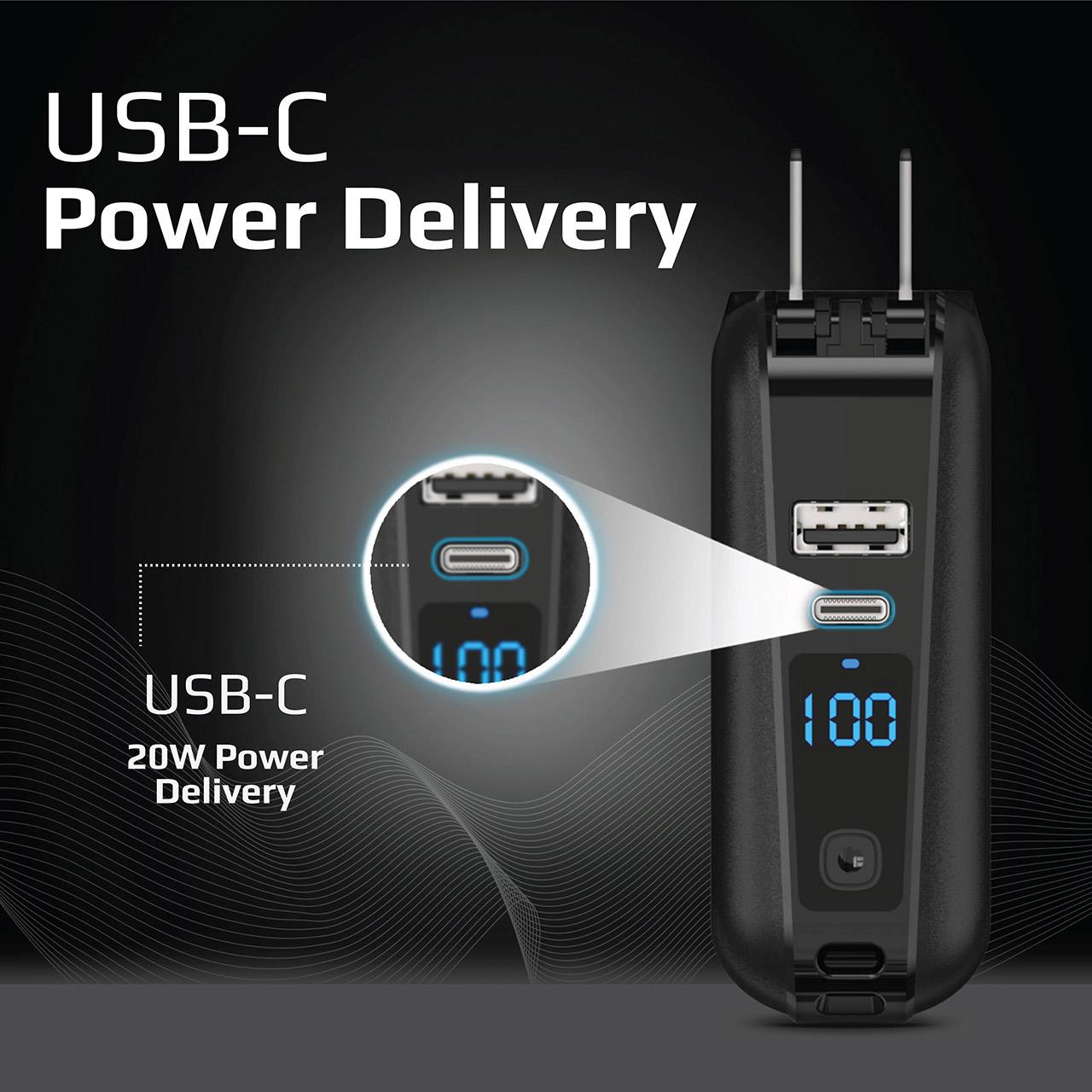 Pro Mate PD20 Power bank 15000 mAh Quick Charge 3.0 LiPo Black Status display-1