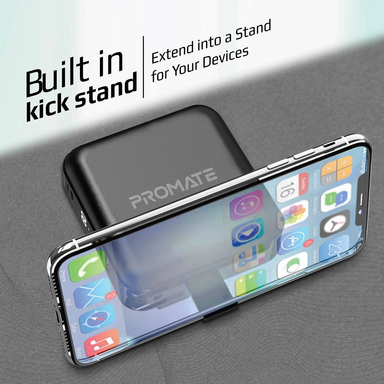 Pro Mate PD20 Power bank 15000 mAh Quick Charge 3.0 LiPo Black Status display-2