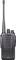 'Walkie-talkie with antenna and buttons, Midland G10 Pro model, in black. Device for wireless communication.'