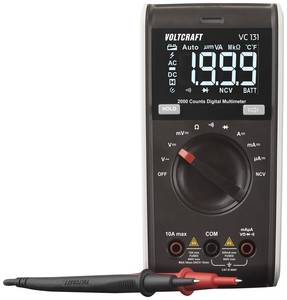 VOLTCRAFT VC131 Handheld multimeter Calibrated to (ISO standards) Digital  CAT III 250 V Display (counts): 2000