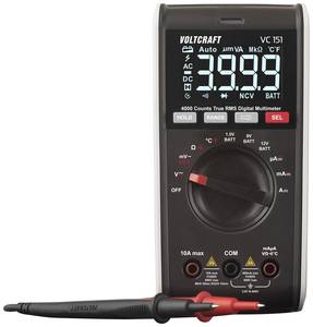 VOLTCRAFT VC151 Handheld multimeter Calibrated to (ISO standards) Digital  CAT III 600 V Display (counts): 4000